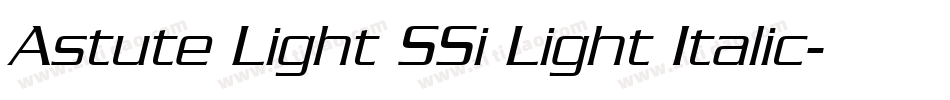 Astute Light SSi Light Italic字体转换